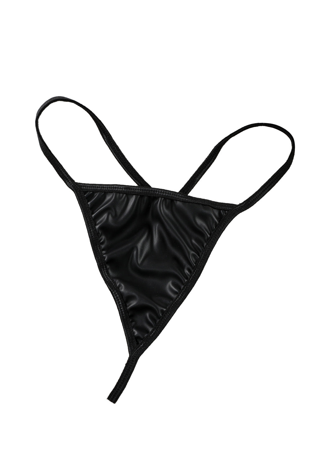 Black Embroidered Floral High Waist Thong