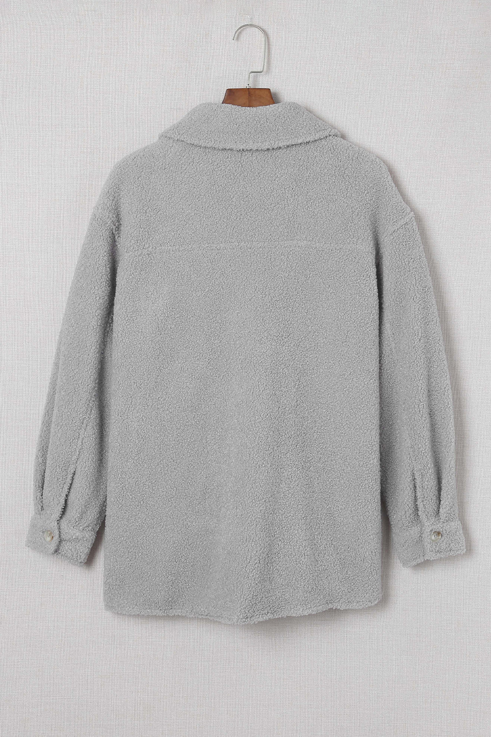 Brown Flap Pockets Button Front Jacket