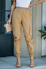 Casual High Waist Cargo Joggers