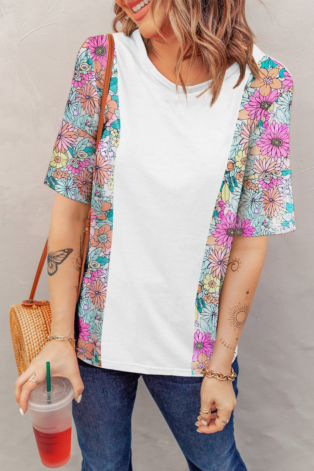 Multicolor Floral Print Sleeveless Tank Top