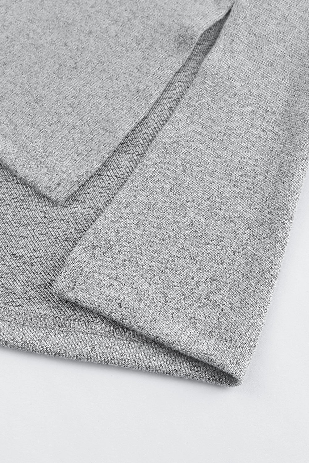Gray Loose Drawstring Pullover Hoodie