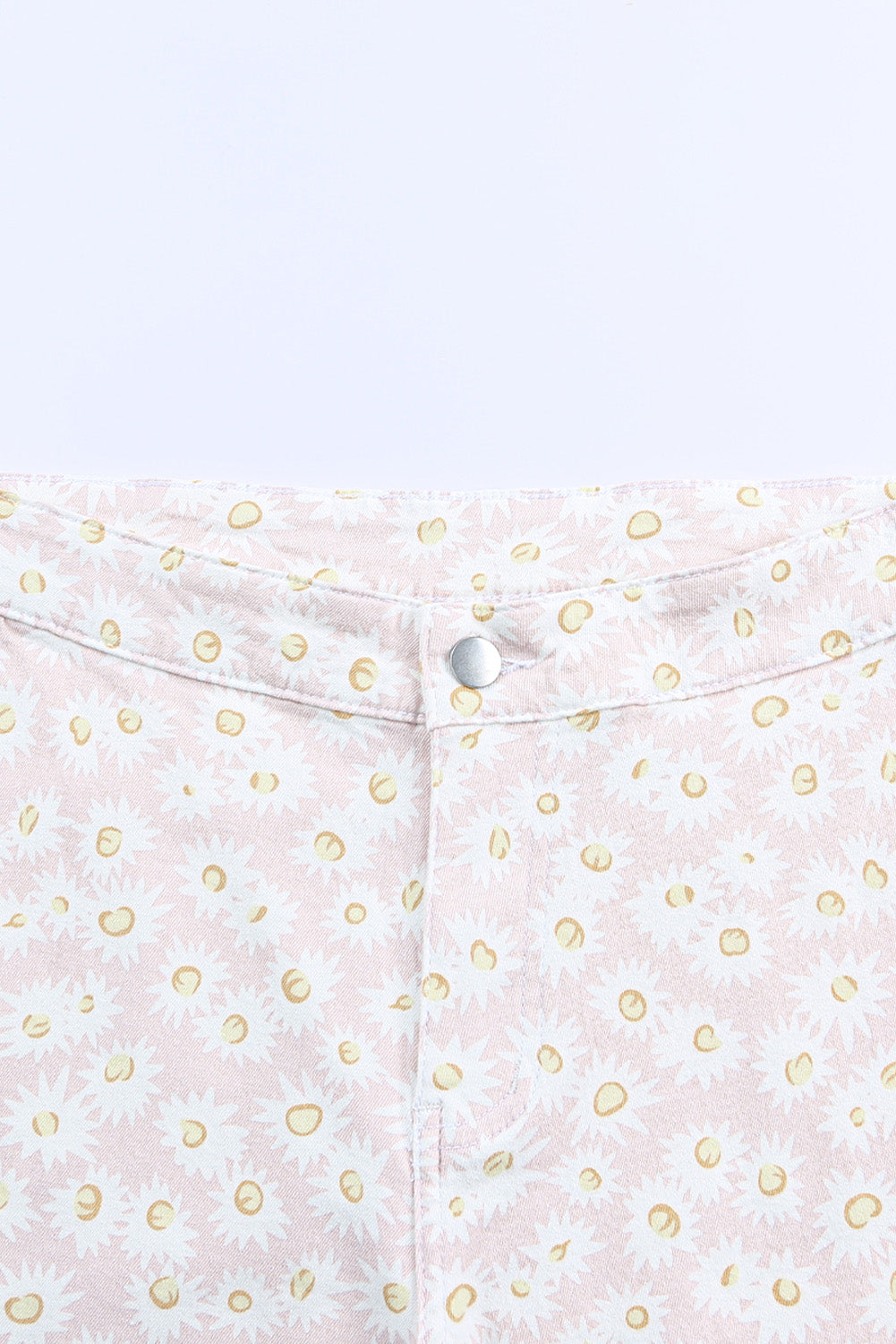 Pink Daisy Bell Bottom Flare Pants