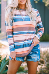 Multicolor Striped Long Sleeve Top