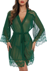 Avidlove Lingerie Robe Lace Kimono Robe Bathrobe Babydoll Nightgown