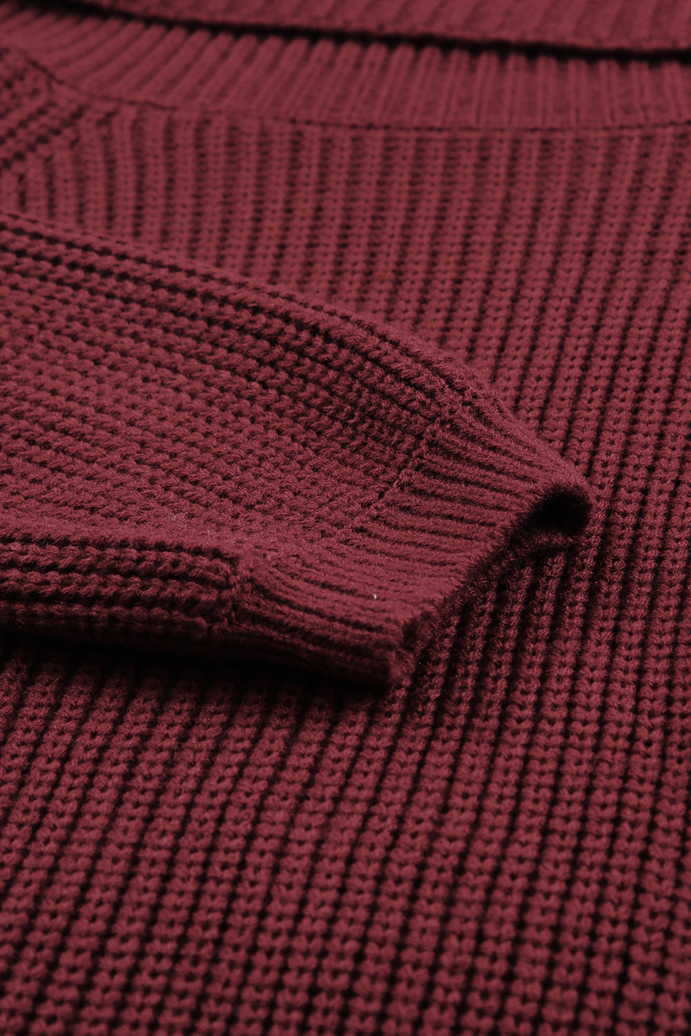 Brown Ribbed Knit Off Shoulder Sweater