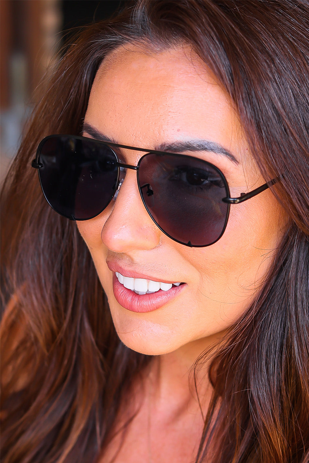 Black Oversized Aviator Sunglasses