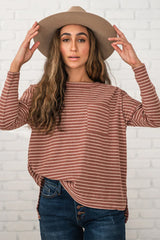 Stripe Chest Pocket Long Sleeve Tee