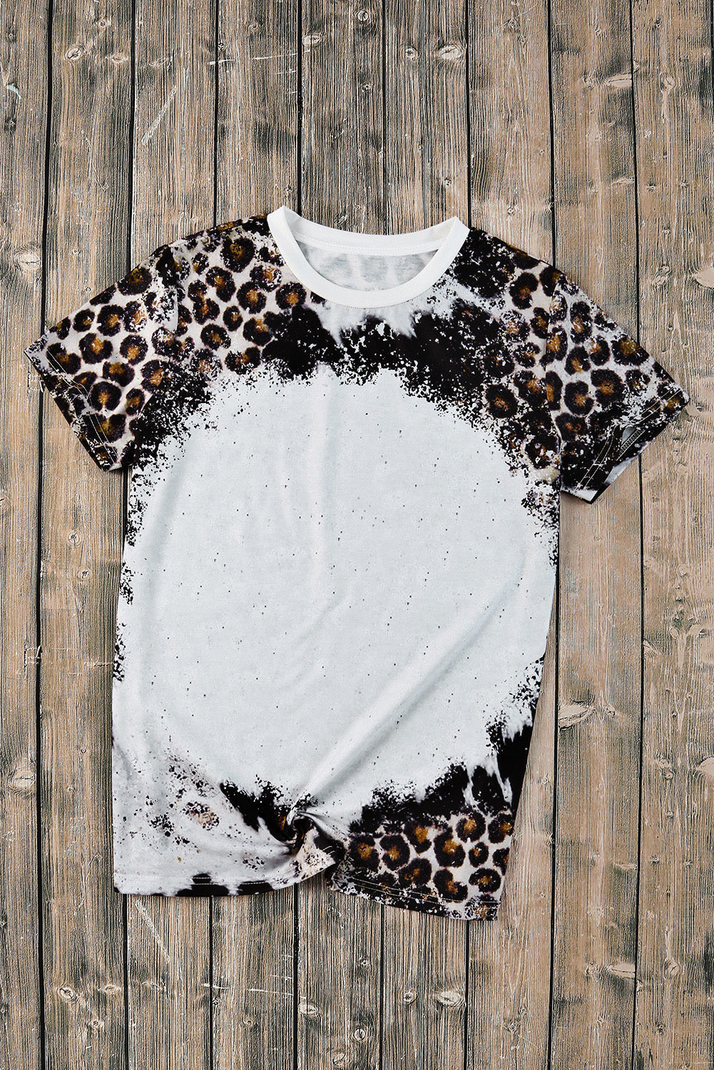 Leopard Mix Animal Print Bleached T Shirt