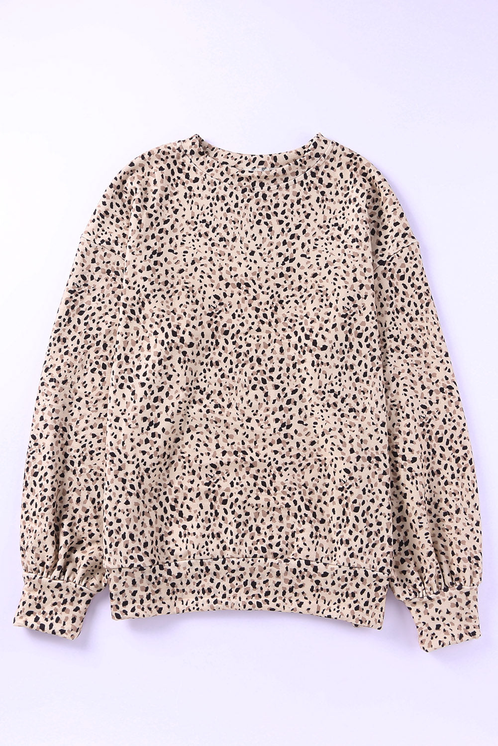 Leopard Boyfriend Crew Neck Leopard Sweatshirt