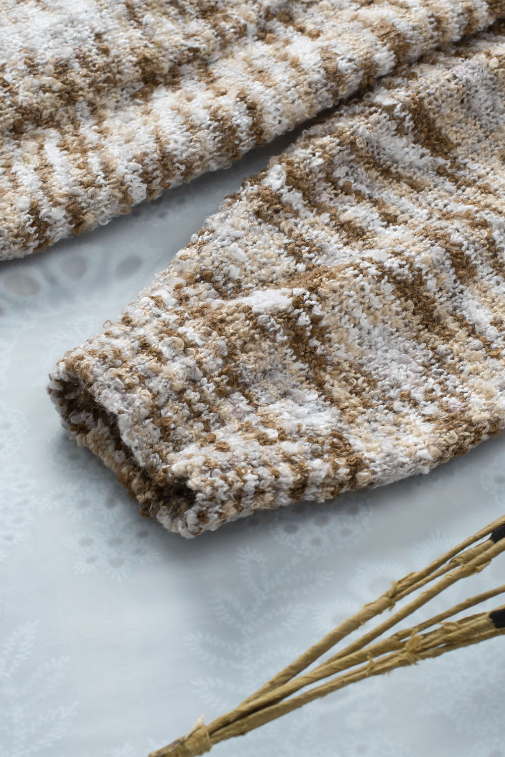 Brown Fuzzy Animal Knit Open Front Cardigan