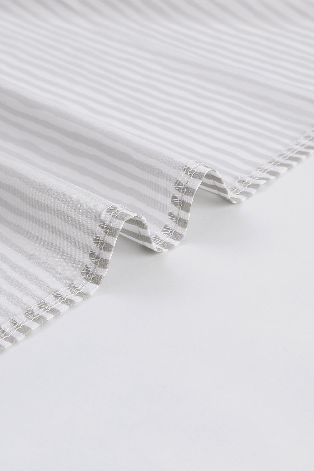 Gray Striped Spaghetti Strap Long Dress