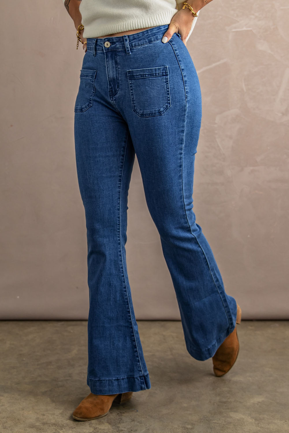 Blue Bell Bottom Denim Pants