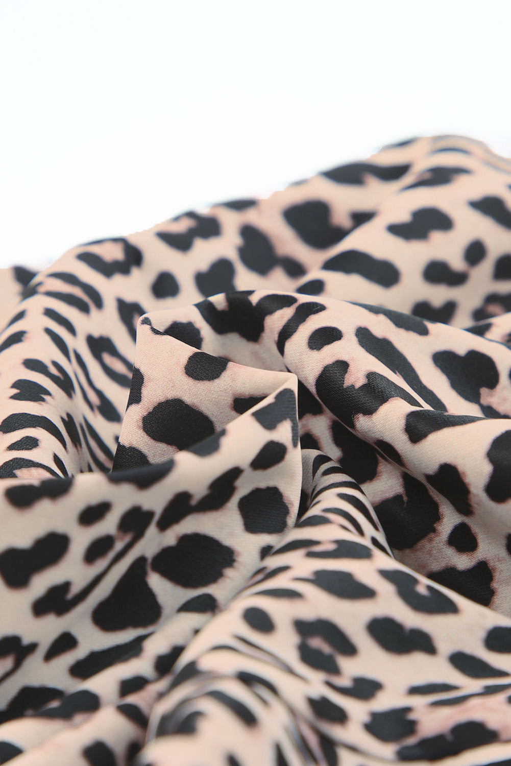 Leopard Cinch Waist Halterneck Pocketed Romper