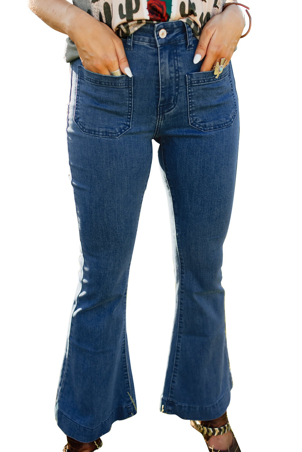 Blue Bell Bottom Denim Pants