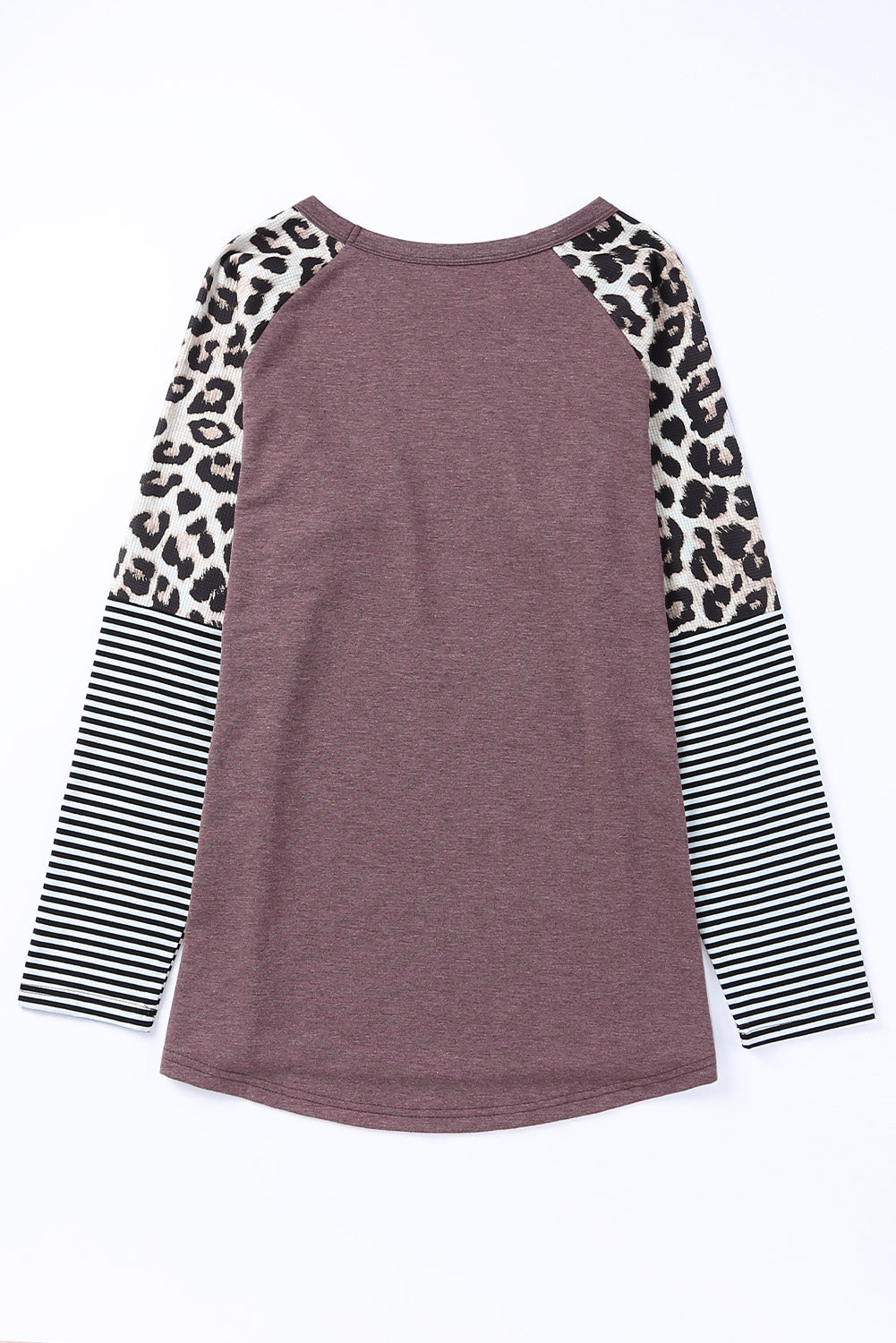 Brown Plus Size Leopard Pocket Top