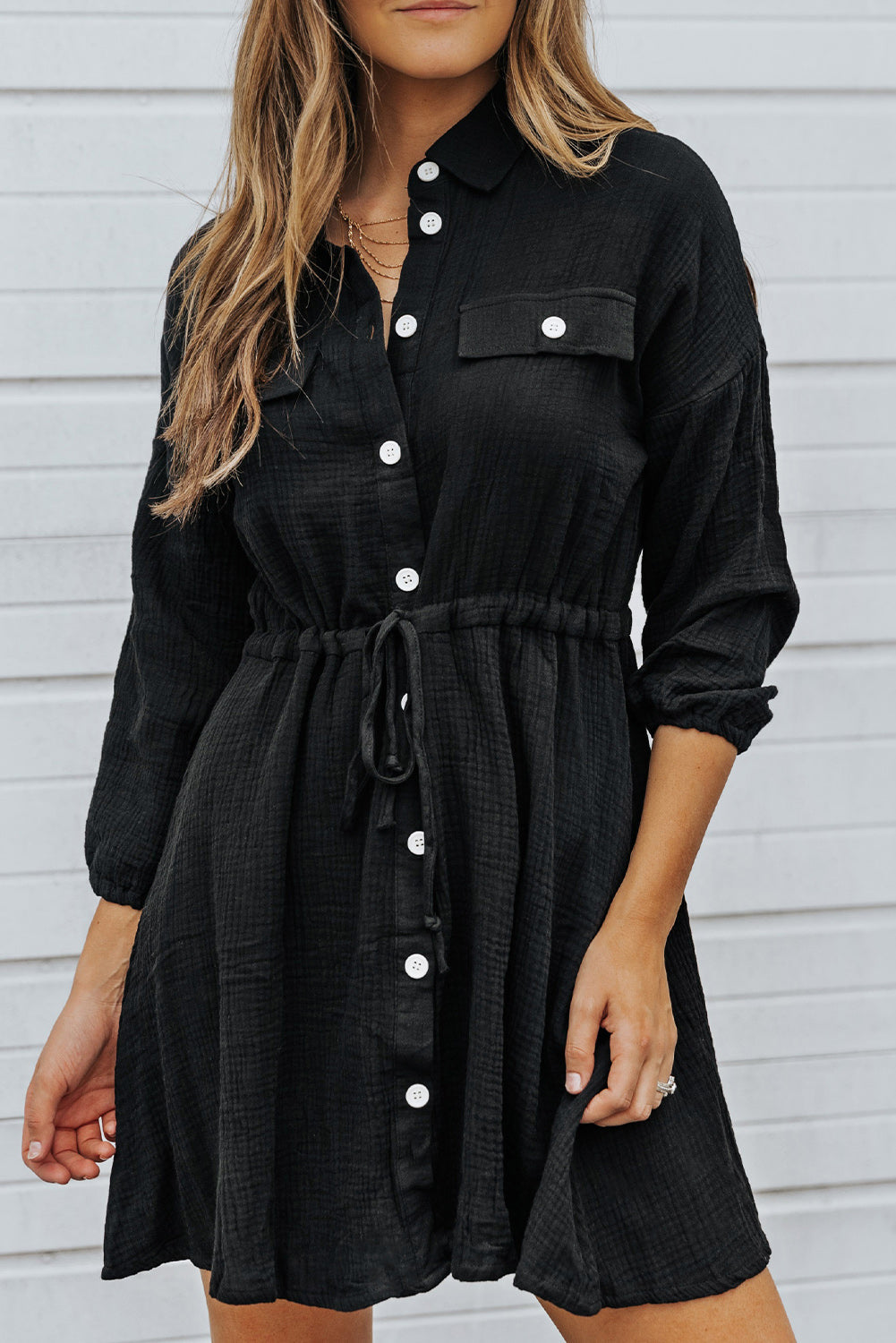 Black Tunic Shirt Dress