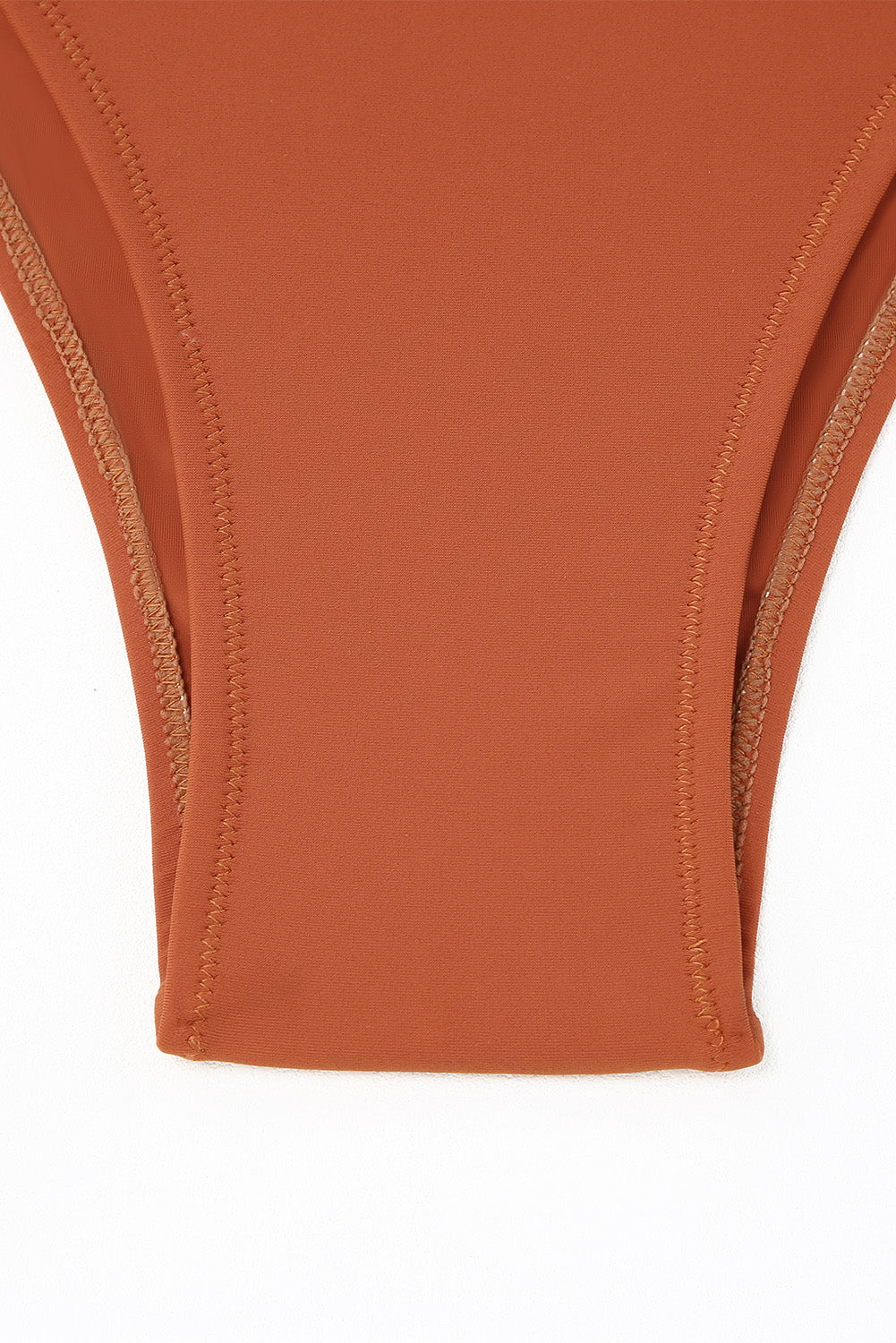 Orange  Asymmetrical Mesh Cutout Spaghetti Strap One Piece Swimsuit