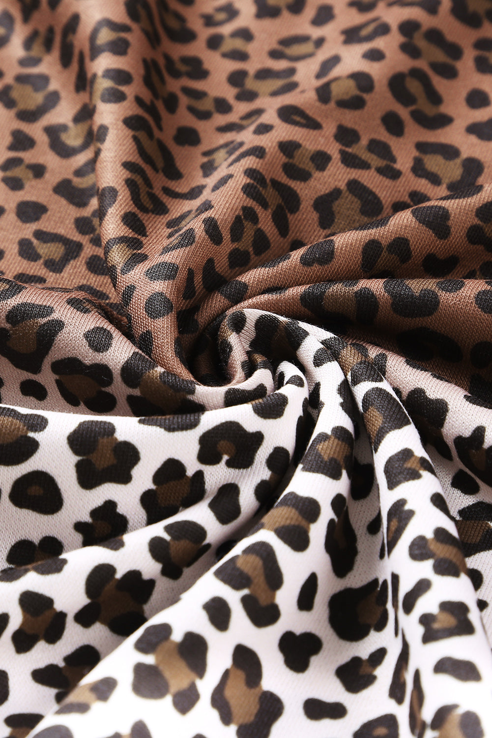 Leopard Half Zip Hooded Sweatshirt