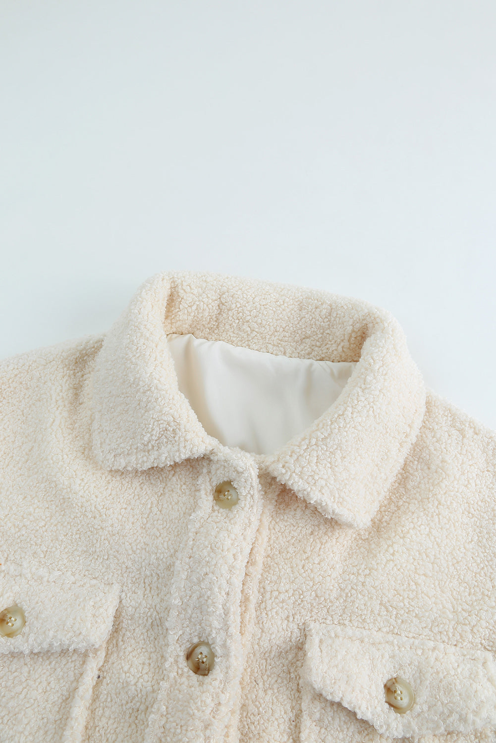 Brown Flap Pockets Button Front Jacket