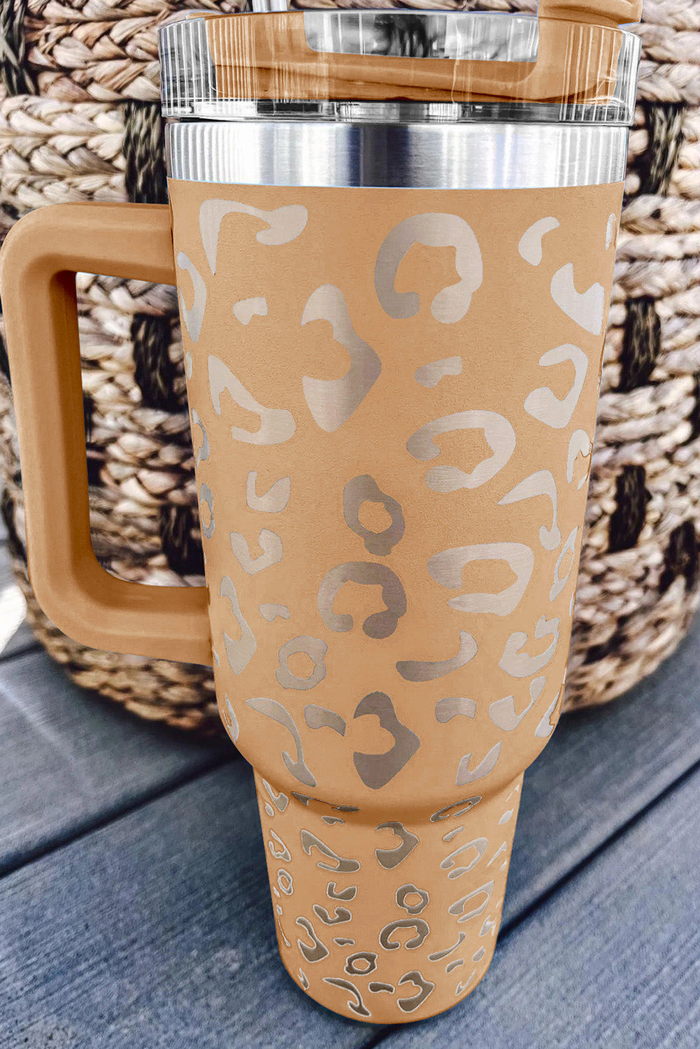 Rose Leopard Spotted 304 Stainless Double Insulated Cup 40oz