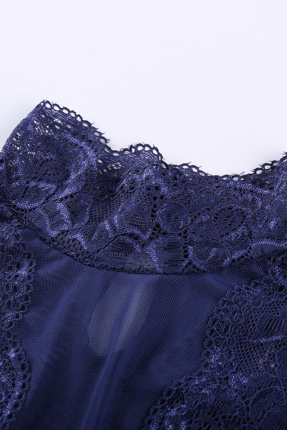 Blue Lace Tulle Teddy Lingerie