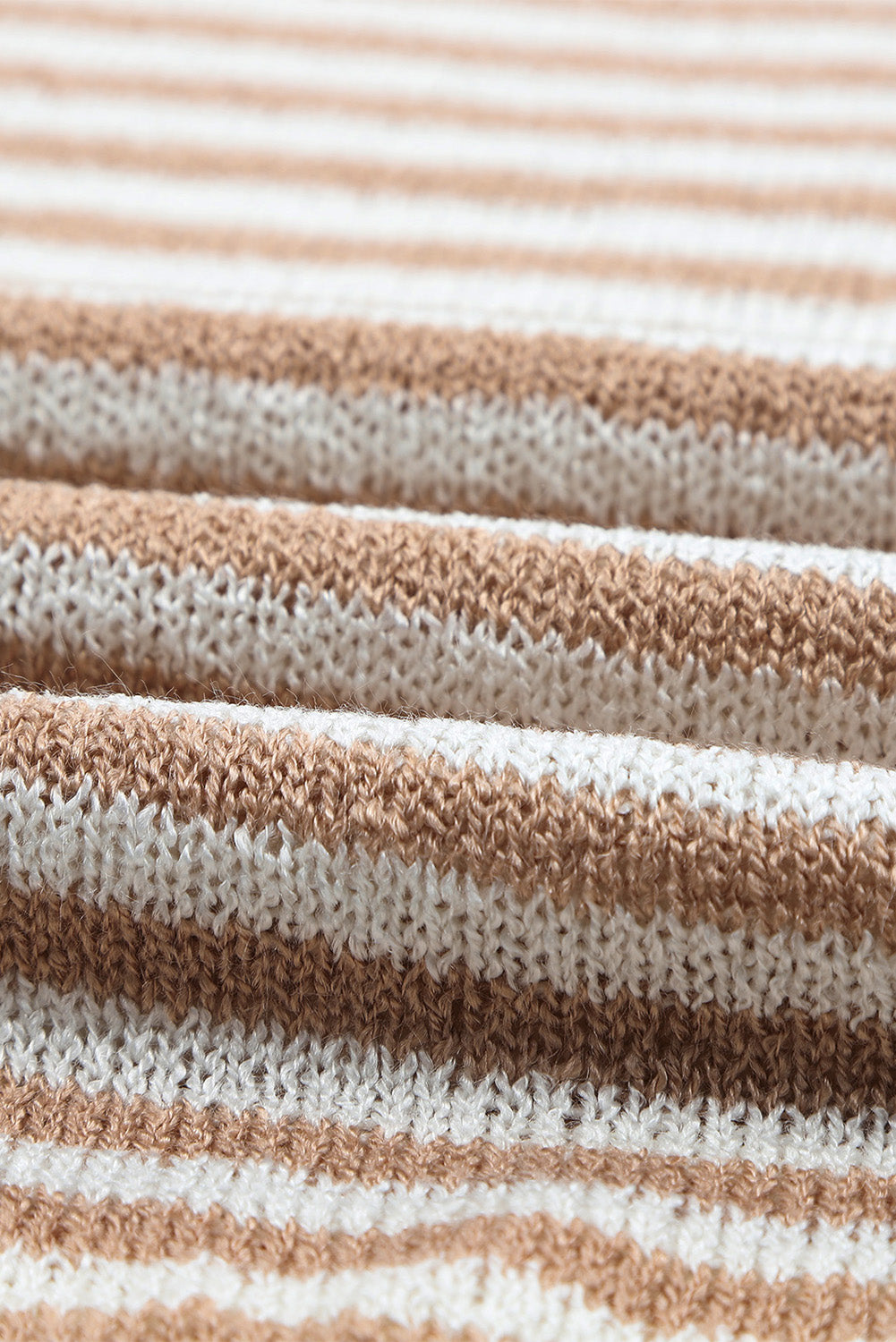 Stripe Puff Sleeve Mixed Stripes Sweater