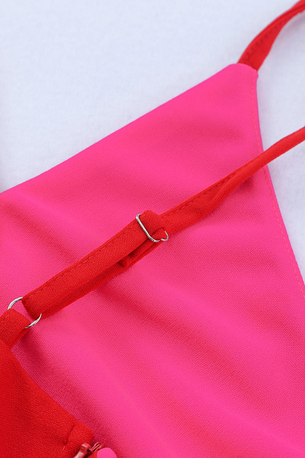 Red Cut-out Color Block One Shoulder Bodycon Dress