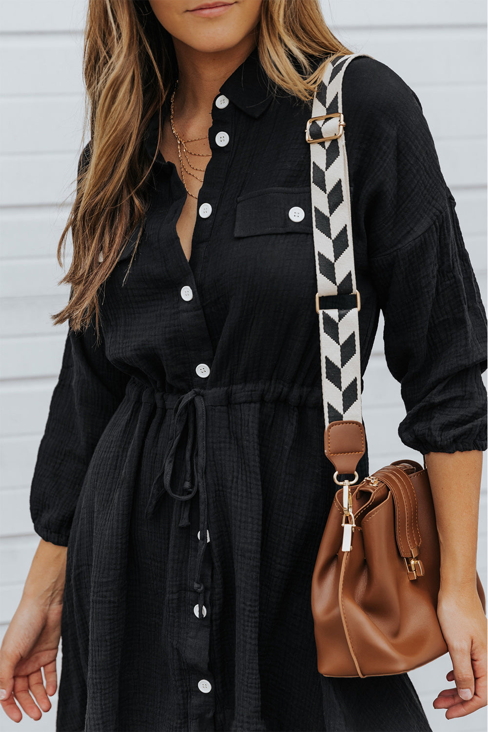 Black Tunic Shirt Dress