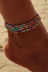 Multicolor Micro Beads Minimalist Anklet