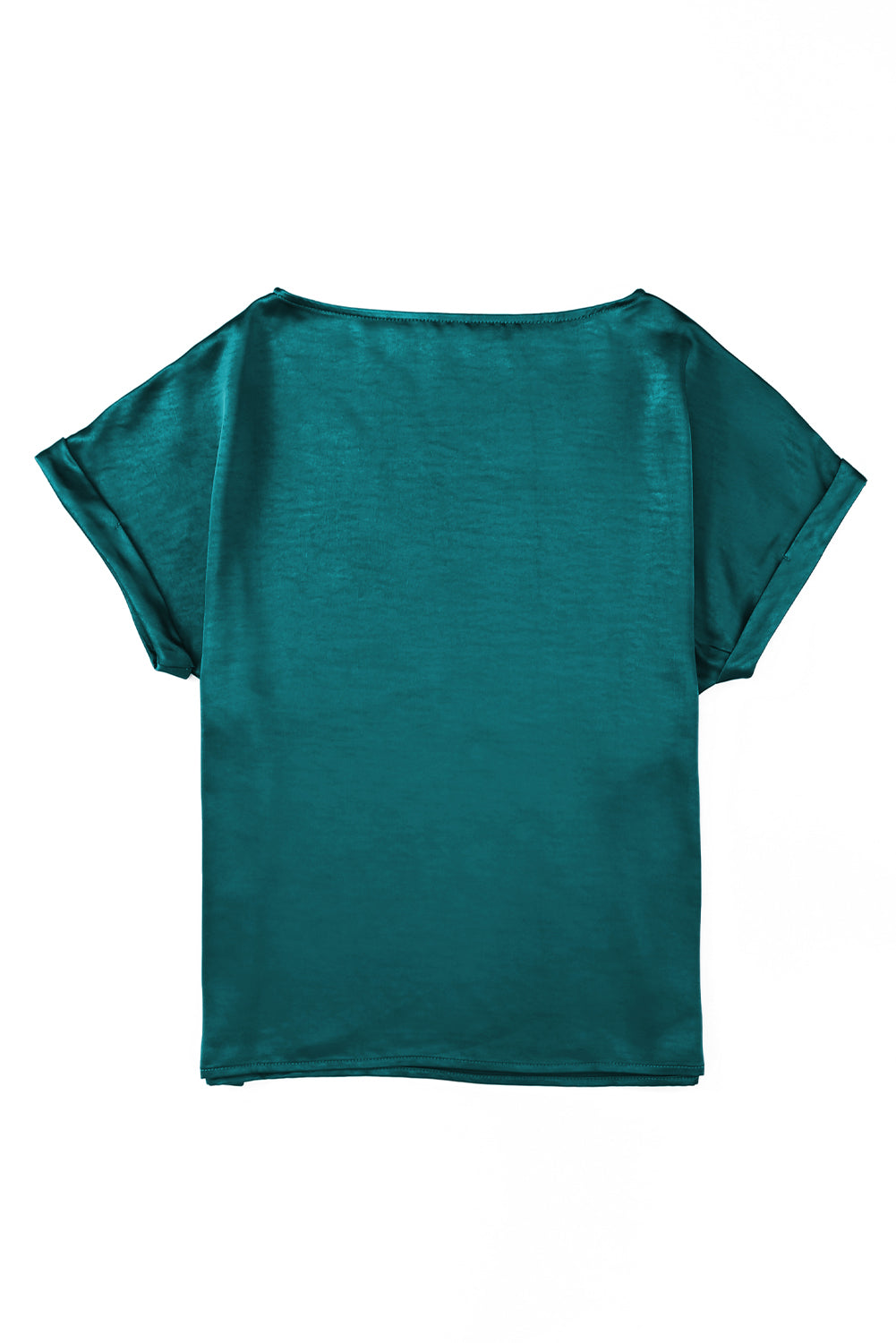 Green Solid Color Short Sleeve T Shirt