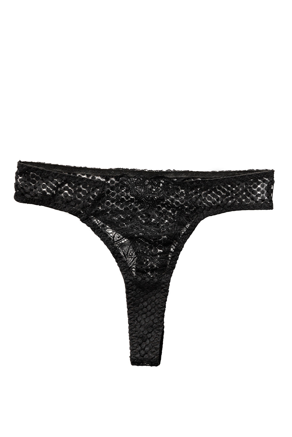 Black Lace Mesh Crochet Panty