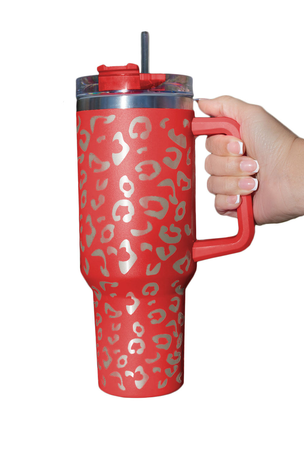 Rose Leopard Spotted 304 Stainless Double Insulated Cup 40oz