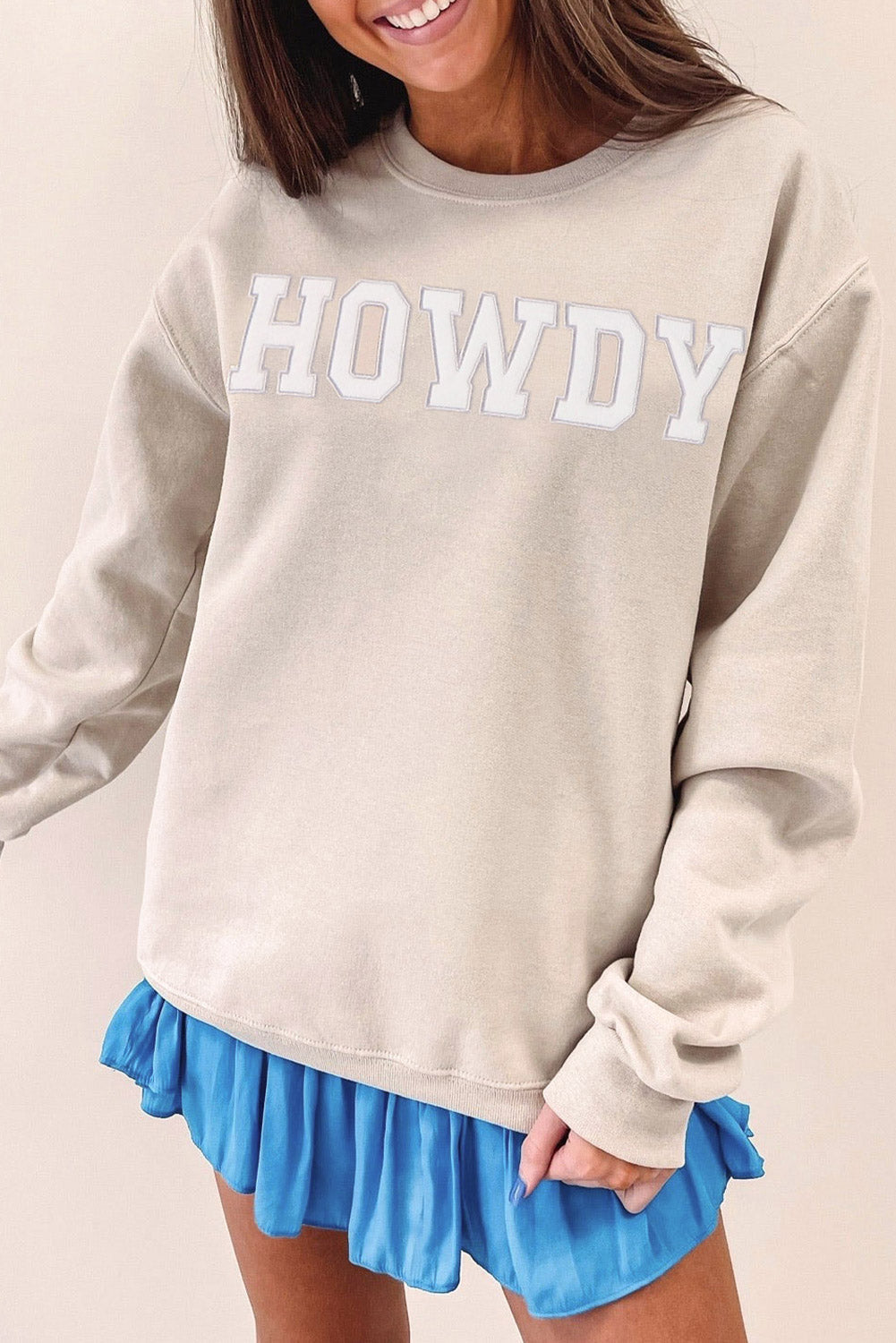 HOWDY Graphic Drop Shoulder Sweatshirt