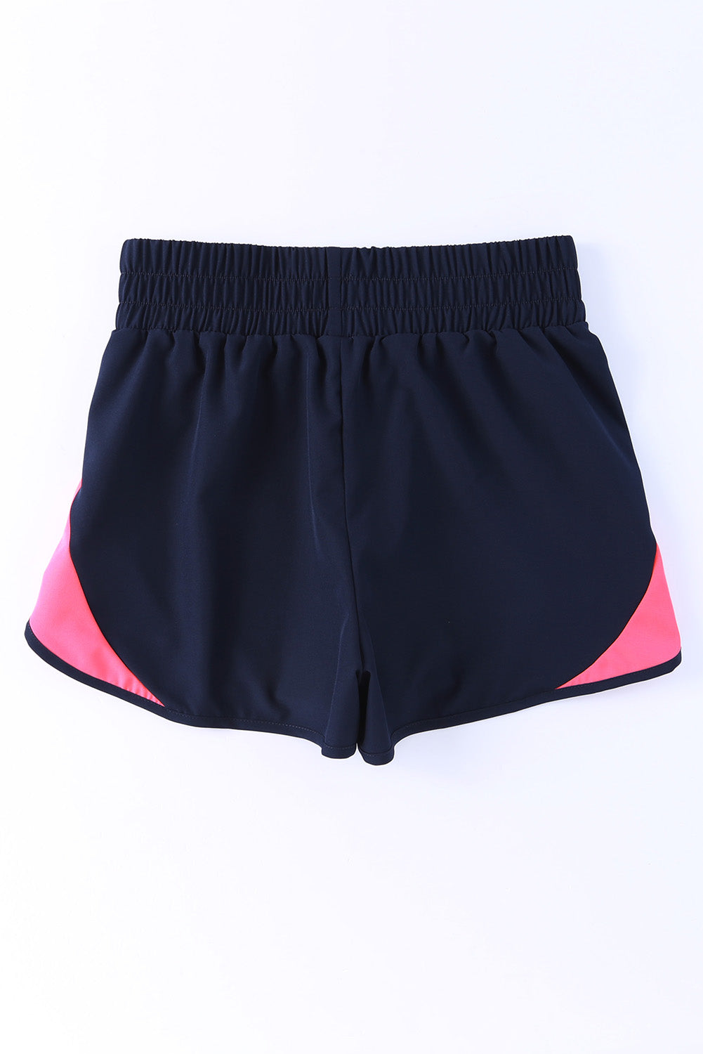 Pink Smocked Elastic Waist Athletic Shorts