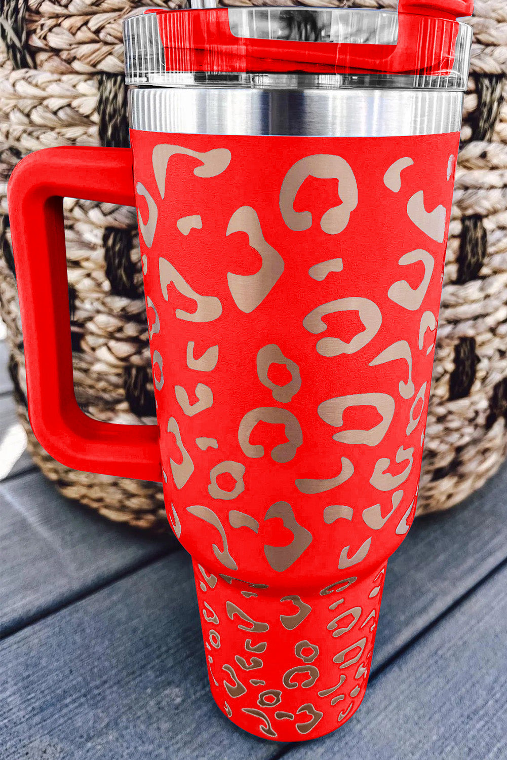 Rose Leopard Spotted 304 Stainless Double Insulated Cup 40oz