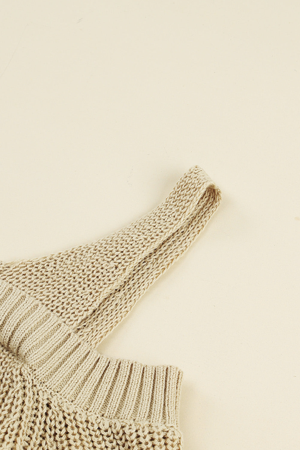 White Dew Shoulder Knitted Sweater