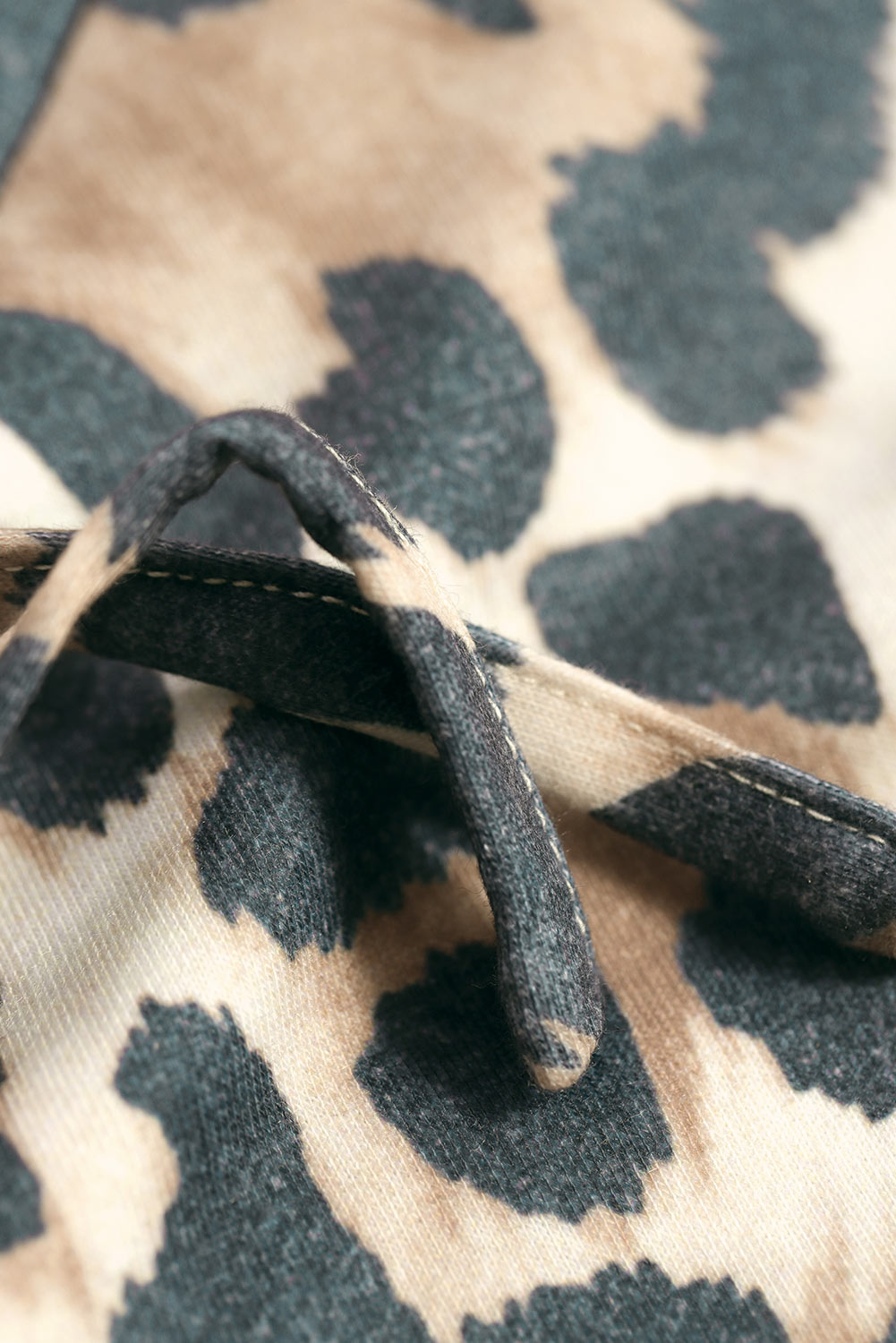 Leopard Print Kangaroo Pocket Hoodie