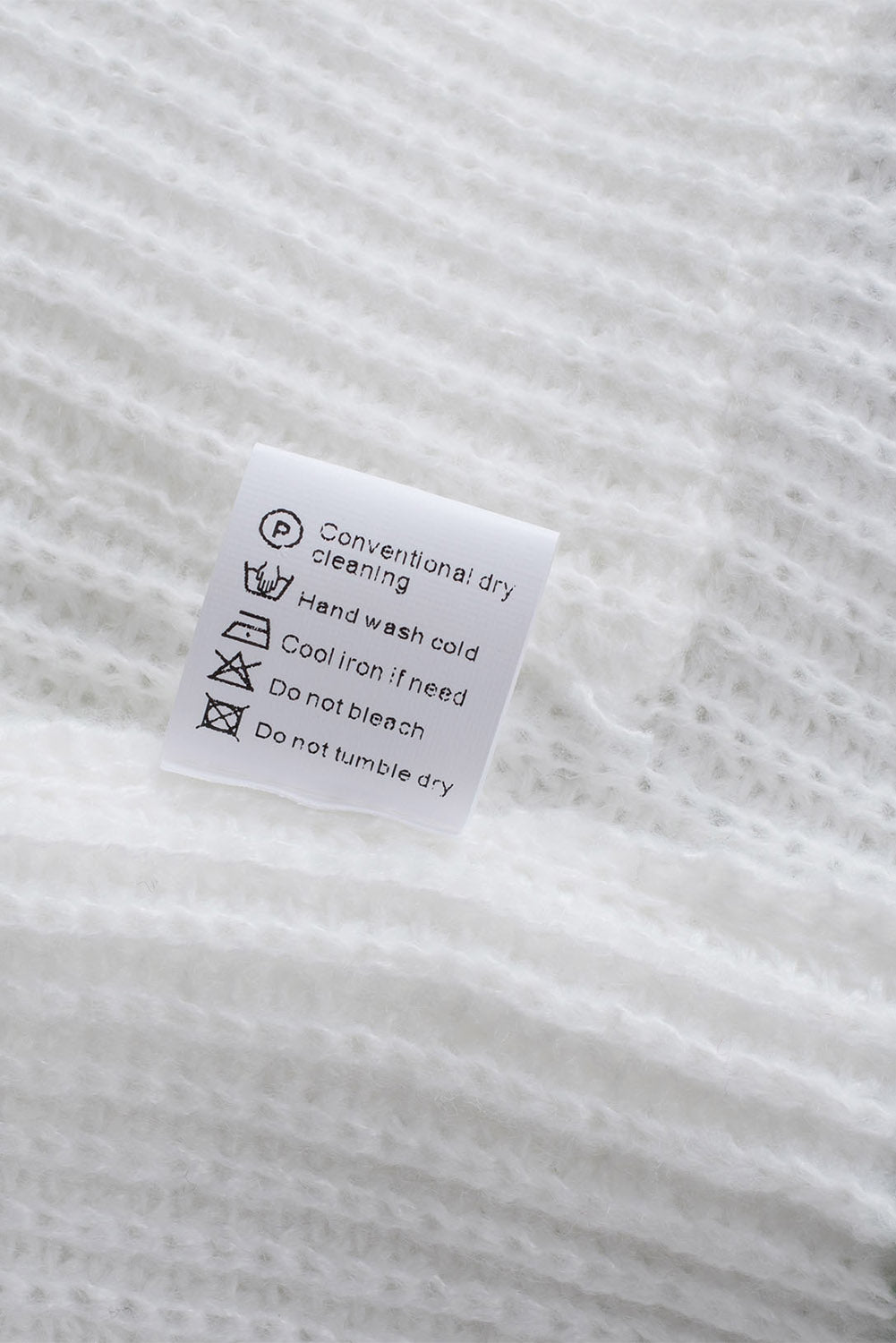 White Striped Buttoned Pocketed Drop Shoulder Sweater
