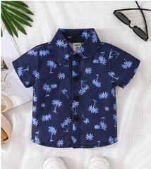 Baby Boy Coconut Tree Print Shirt
