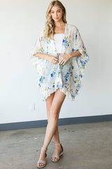 Ruffle Trim Lightweight Kimono