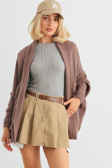 Batwing Sleeve Open Front Cardigan