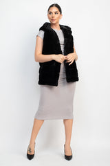 Faux Fur Collared Vest