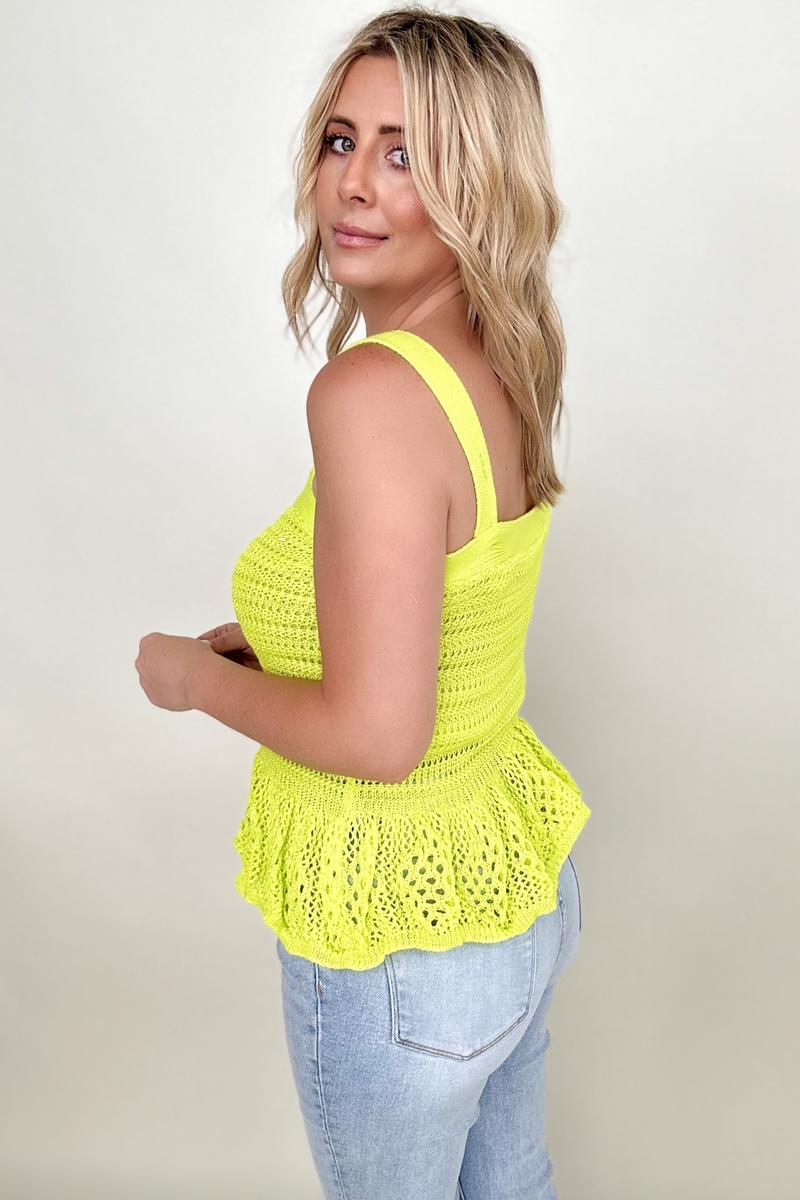 Knit Peplum Tank Top