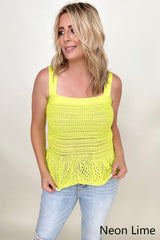 Knit Peplum Tank Top