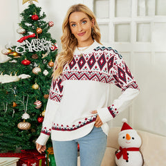 Christmas Sweater Autumn Winter Half Turtleneck Christmas Sweater Women