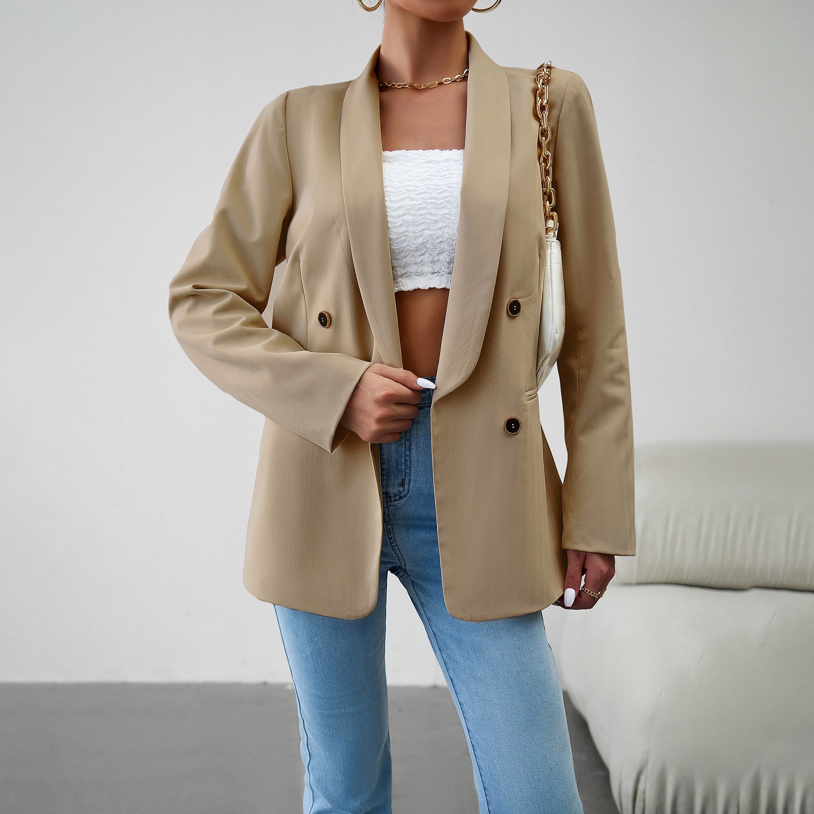 Women Clothing Autumn Winter Office Blazer