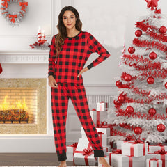 Homewear Suit Pajamas Women Can Christmas Elk Long Sleeve Trousers Suit  Christmas