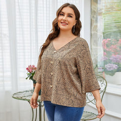 Plus Size Women Clothing Top Women Clothes Top Bottoming Shirt Button