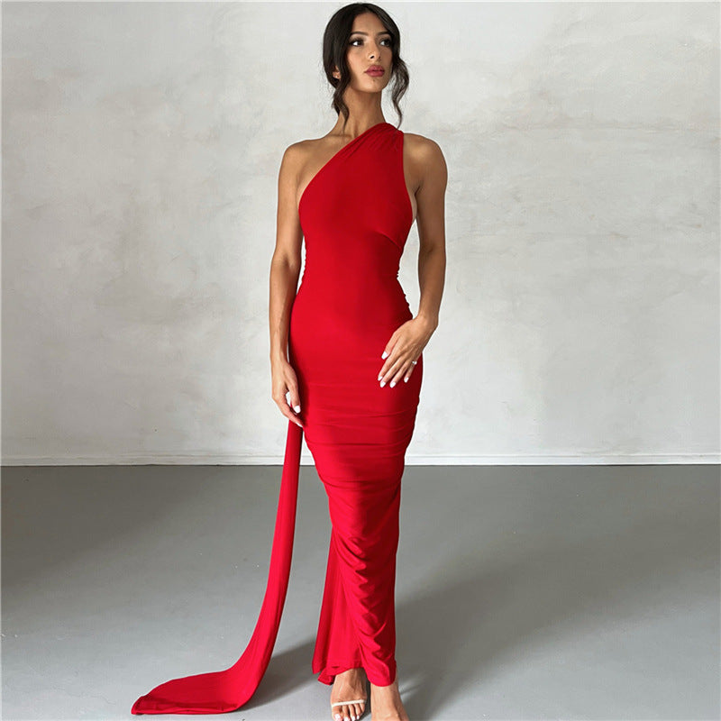 Summer Women  Clothing Sexy Backless Halter Sheath Slim Fit Evening Dress Dress for Women