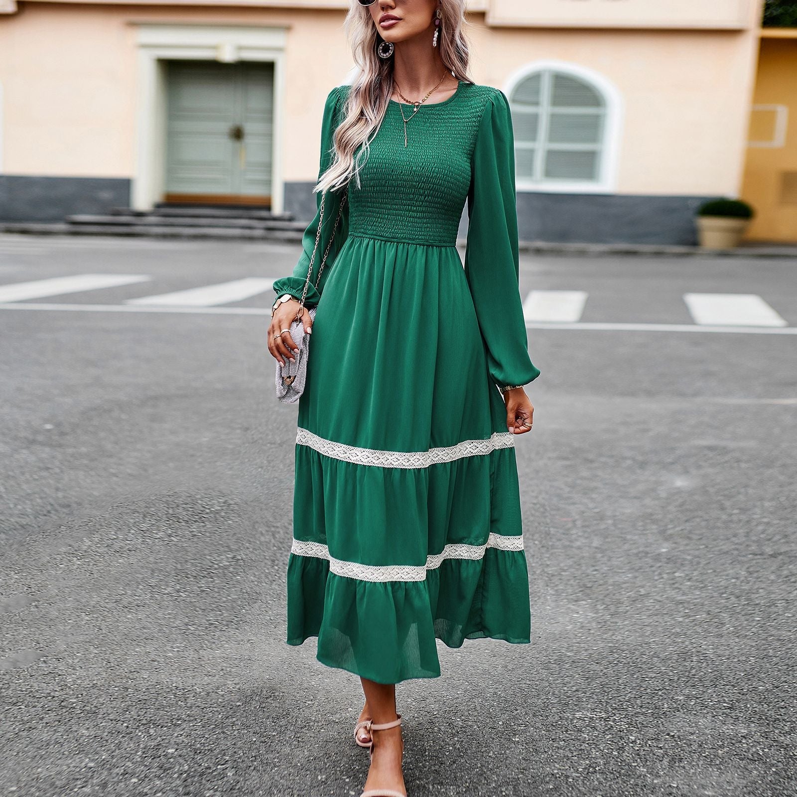 Long Sleeve Dress Autumn Winter Elegant Dress